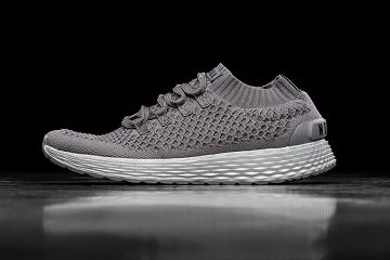 Dark / Grey Nobull Reflective Knit Runner Men's Running Shoes | CA H1074A